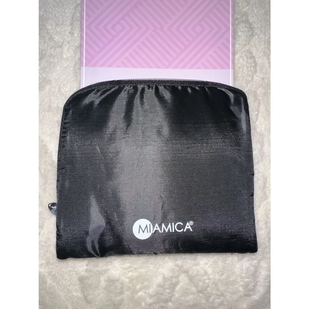 MIAMICA Black White “Laundry” Foldable Travel Laundry Zip Bag